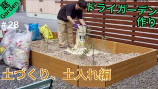 ドライガーデン作り アガベ コルジリネから１００均サボテンなど植え付け編 庭づくりdiy 29 Craft Tree